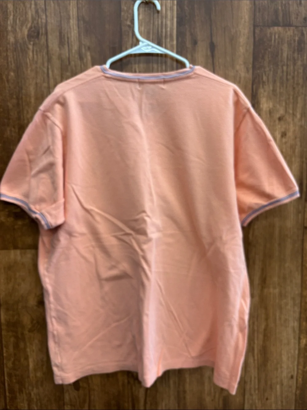 Polo by Ralph Lauren Peach V-Neck Short Sleeve Polo Shirt